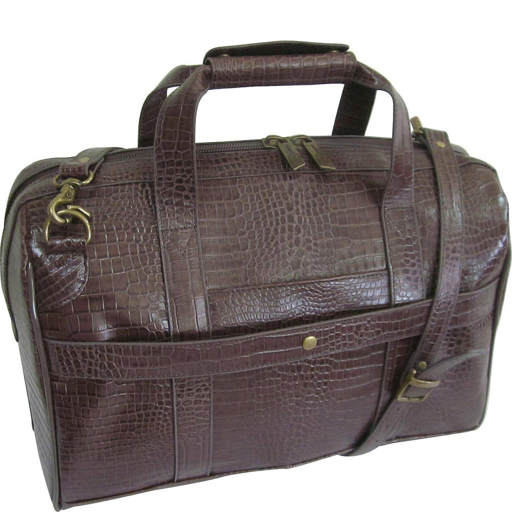 Brown Leather Carry-On Weekend Duffel P55734