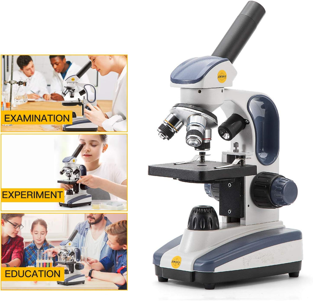 Compound Monocular Microscope with 40X-1000X Magnification J233541