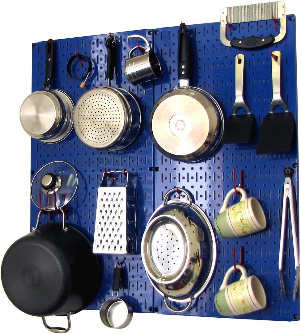 White Pegboard Storage and Organization Kit with Accessories Pack of 2 D8736