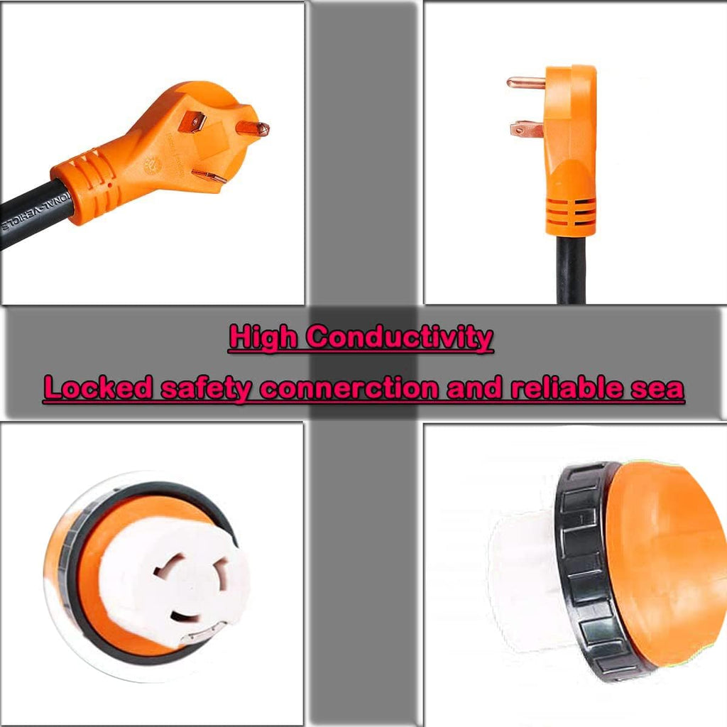 30 Amp to 50 Amp RV Adapter Cord 12 inch Twist Lock C2261