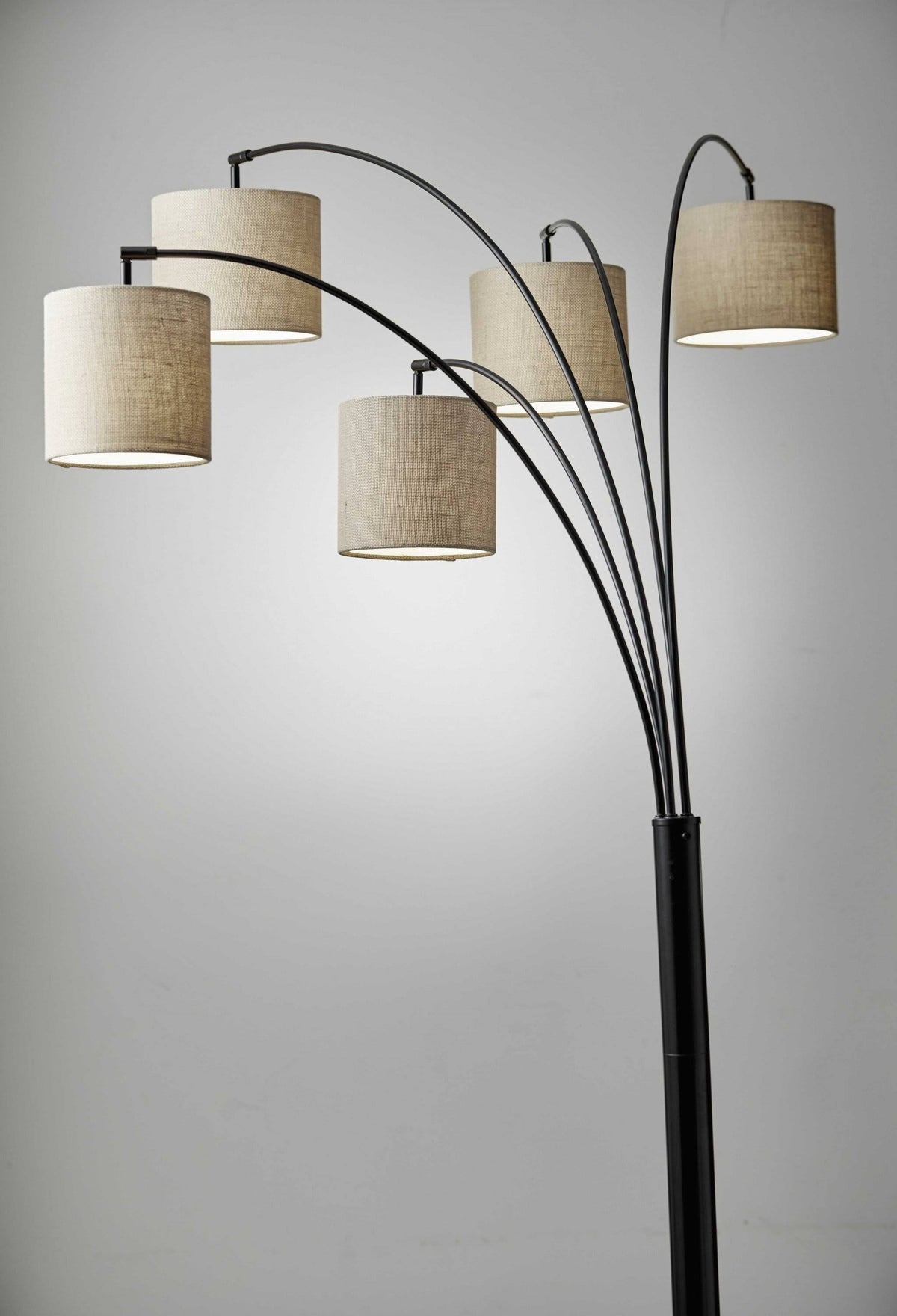 Brushed Steel Metal 5-Arm Arc Lamp V534