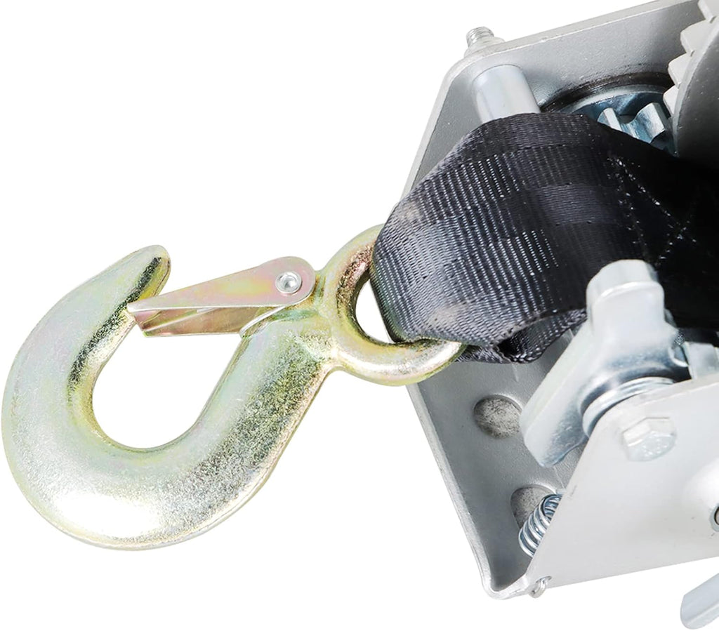 Heavy Duty Hand Winch 2000lbs Two-Way Ratchet with 20ft Strap Pack of 2 A511