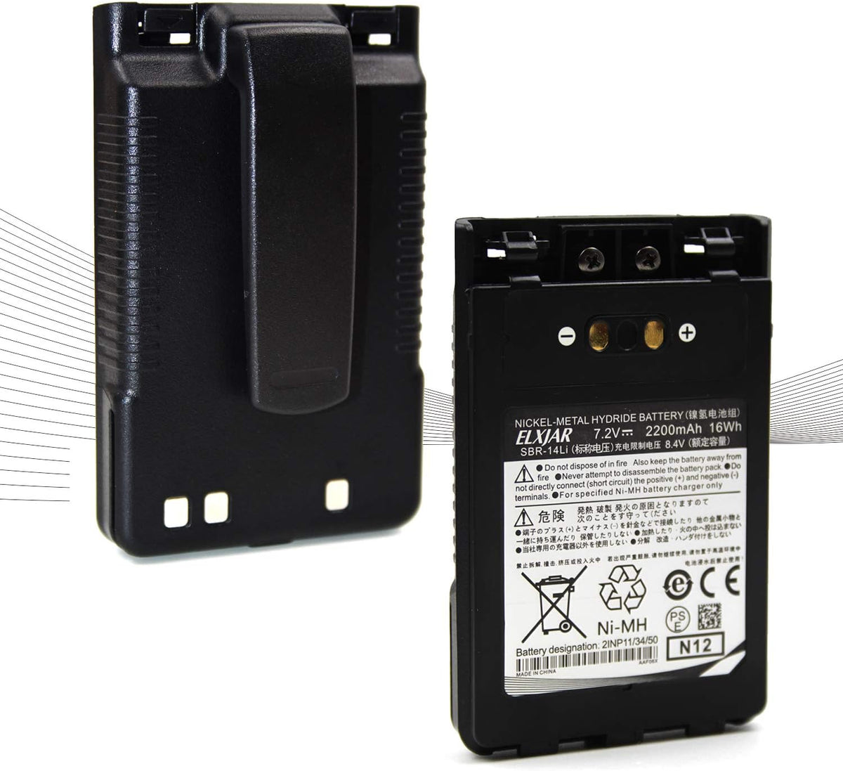 (2-Pack) 7.2V SBR-14Li Replacement Battery Pack of 2 V3567