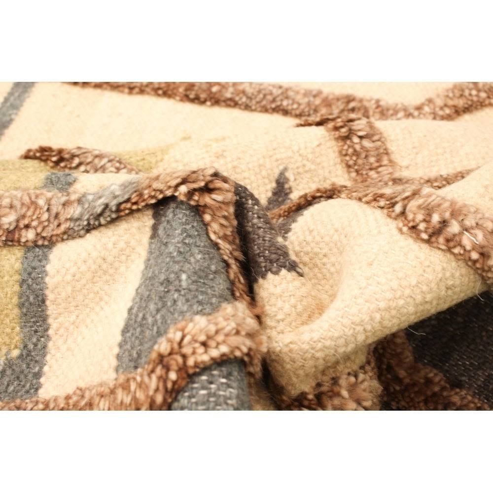 Ivory Wool Kilim Rug B176442