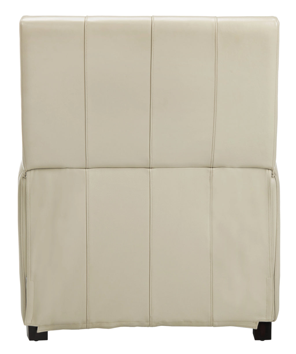 Cream Leather Recliner Q721