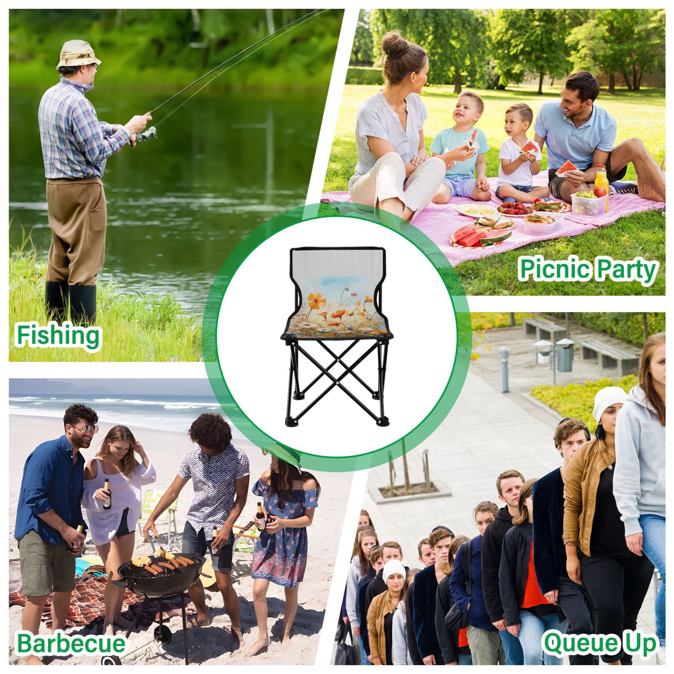 Portable Camping Chair with Carry Bag J668