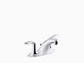 Two-Handle Centerset Bathroom Sink Faucet with Plastic Pop-Up Drain and Lift Rod G61301