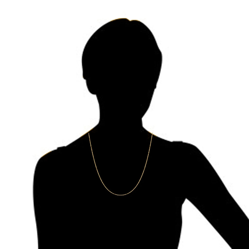14k Solid Gold Yellow Cable Link Chain Necklace 1.1 Mm 18 Inches M823