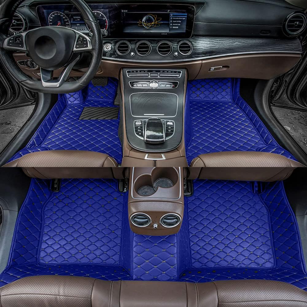 Black-Purple All Weather Non-Slip Leather Car Floor Mats R59348