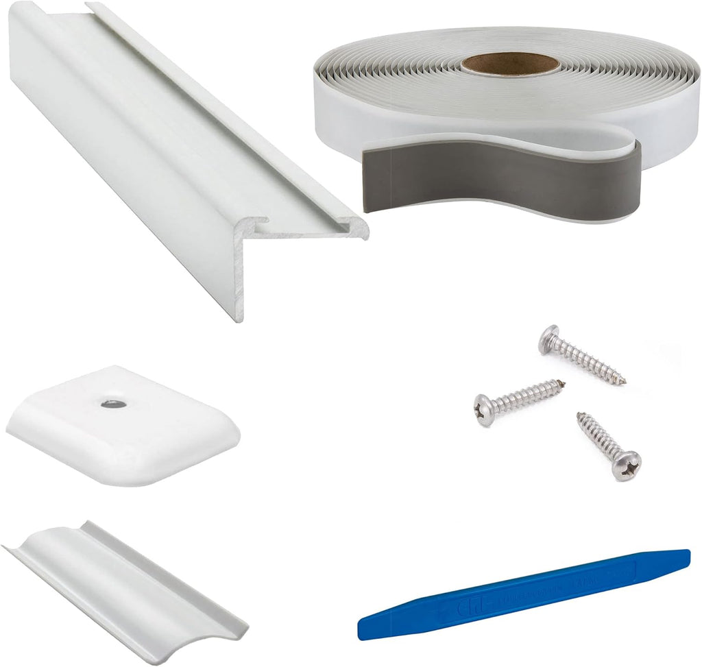 Black Aluminum RV Roof Trim Kit (15 Feet) Z459