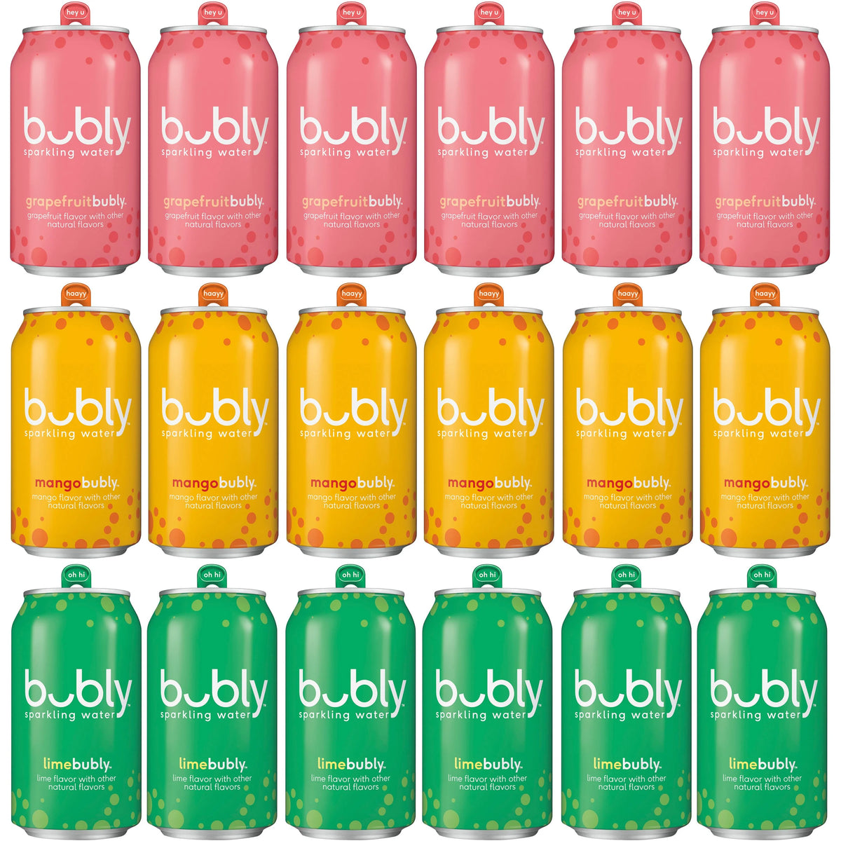 Tropical Sparkling Water Variety Pack, 12 fl oz, 18 Pack Cans D7416