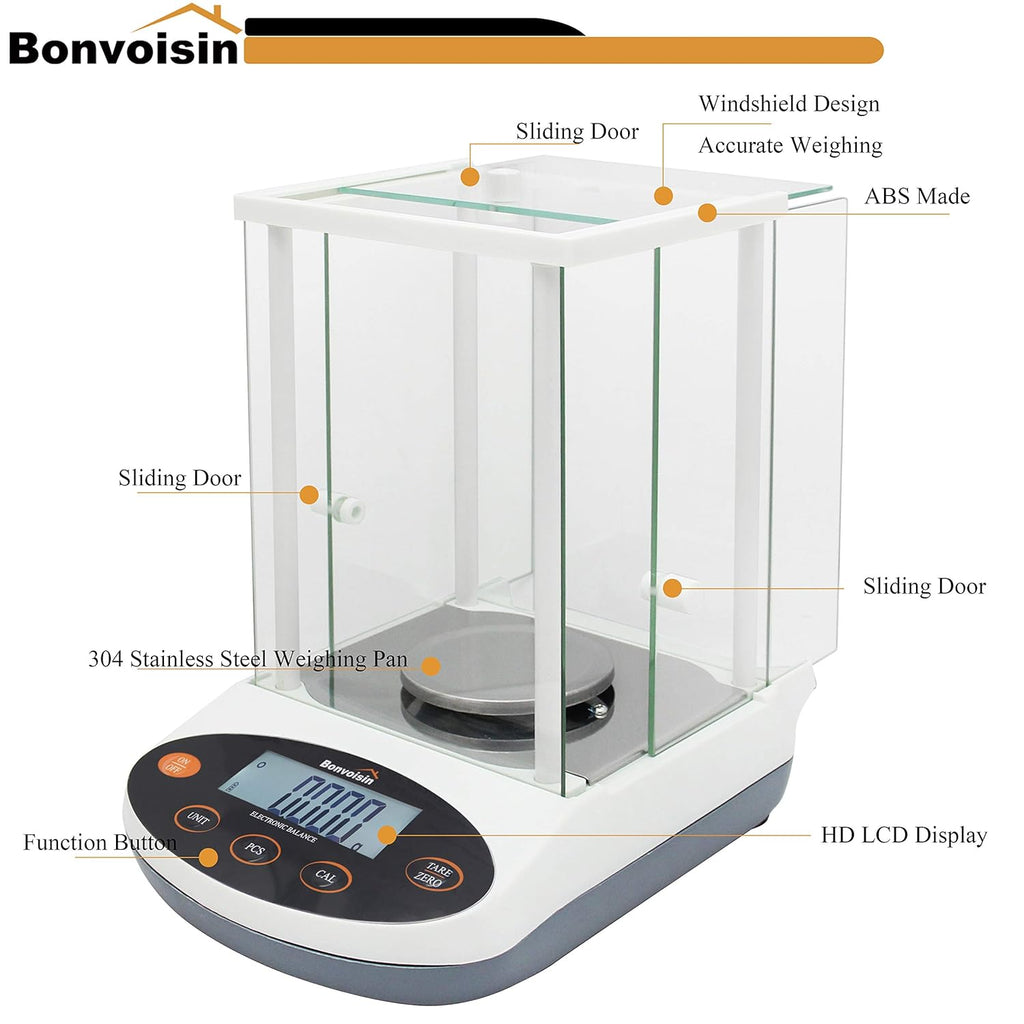 Analytical Balance 500g x 1mg Precision Lab Scale E411