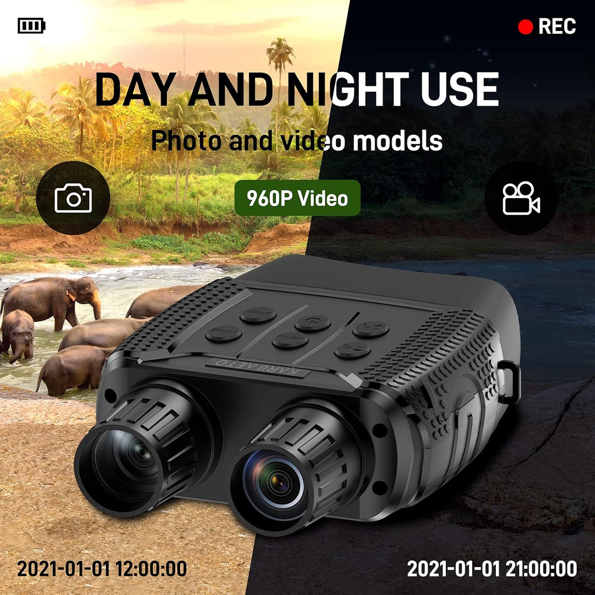 Digital Infrared Night Vision Binoculars with 2.31 TFT LCD and 32G TF Card R79738