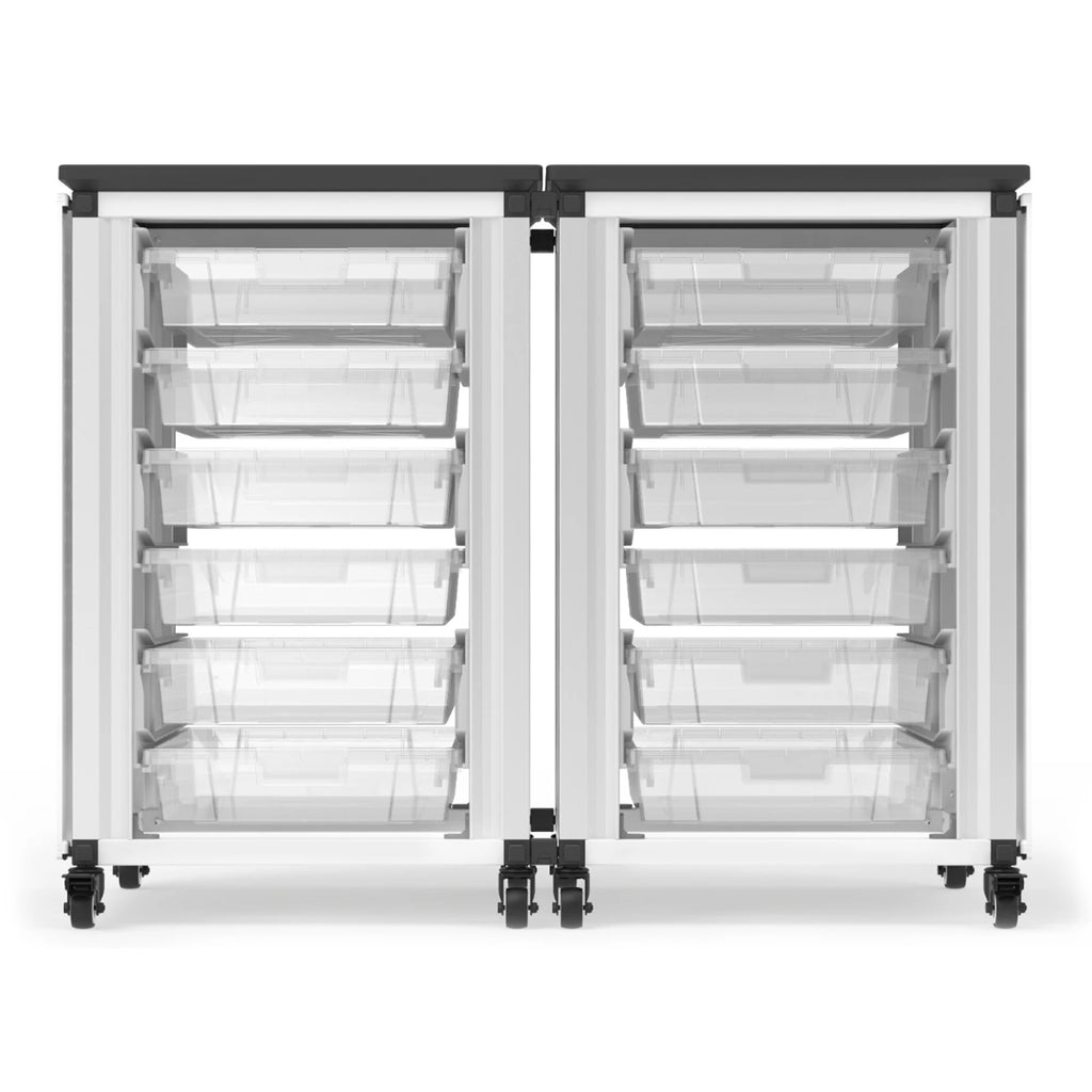 Modular Classroom Storage Cabinet with 12 Clear Bins S17759