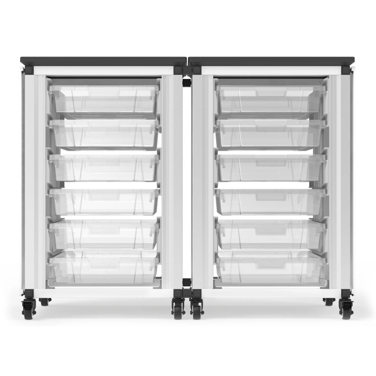 Modular Classroom Storage Cabinet with 12 Clear Bins S17759