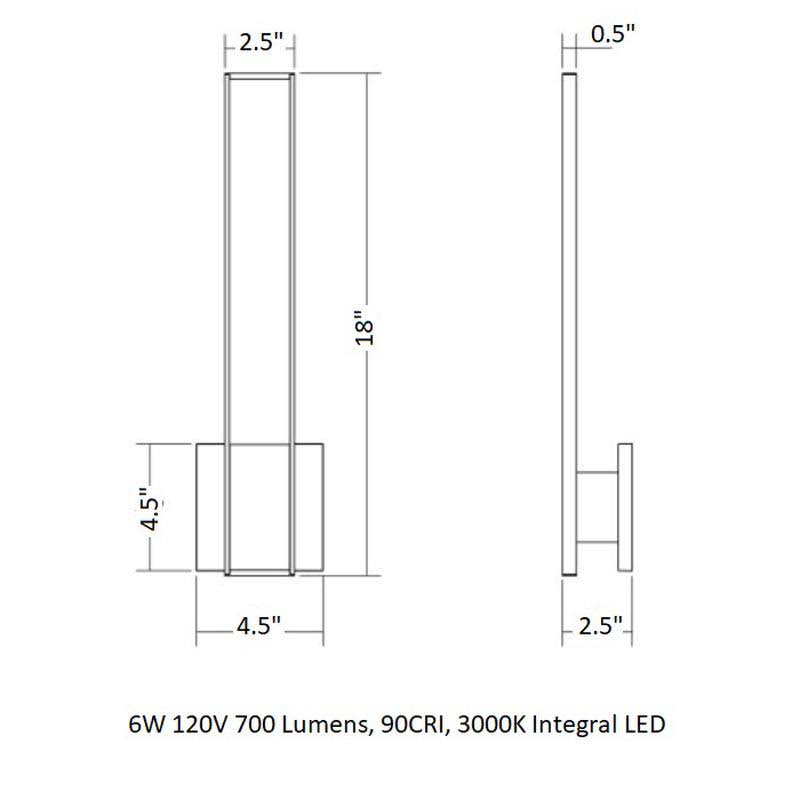 Satin White LED Sconce D170