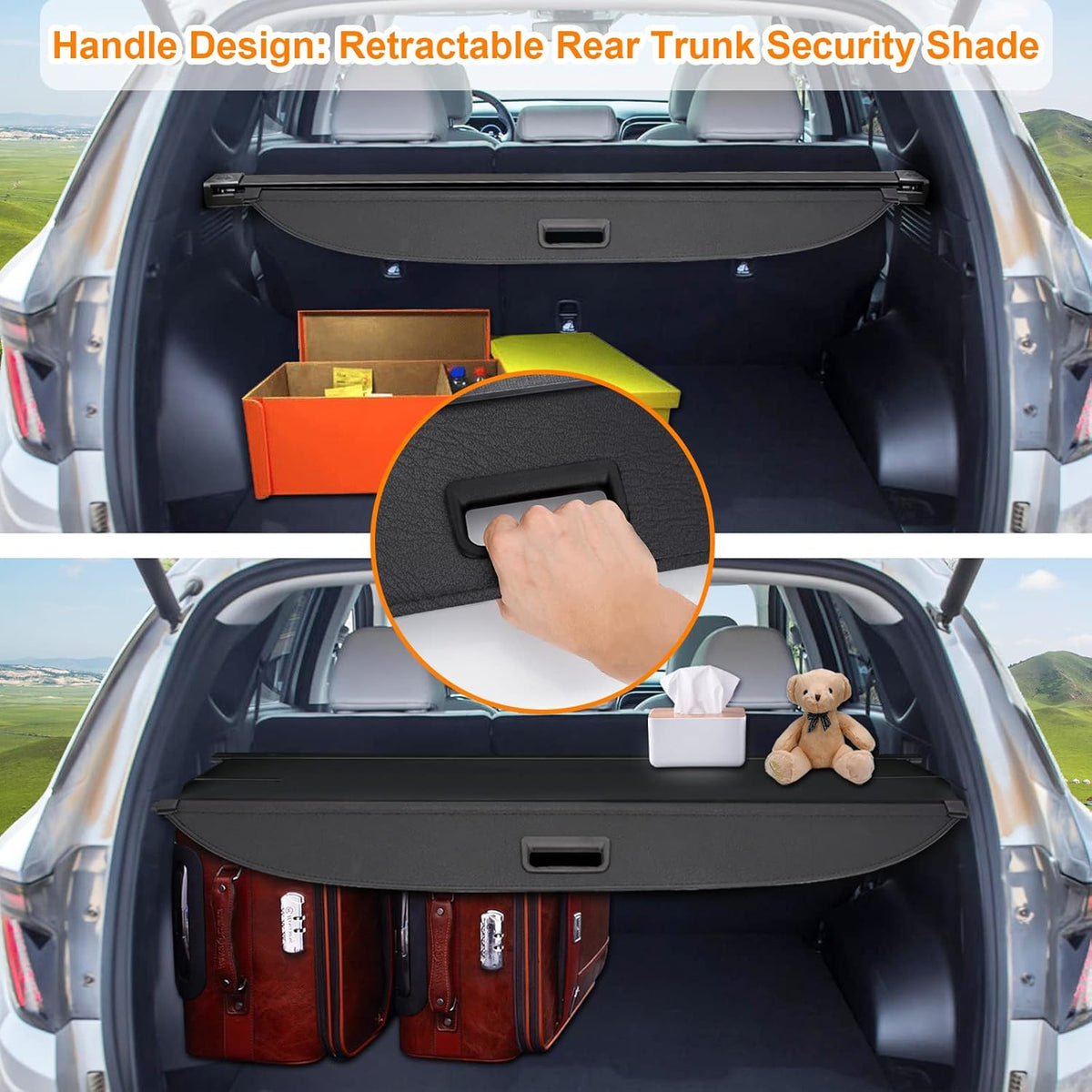 Retractable Rear Trunk Security Cover for Hyundai Tucson 2022 R9338
