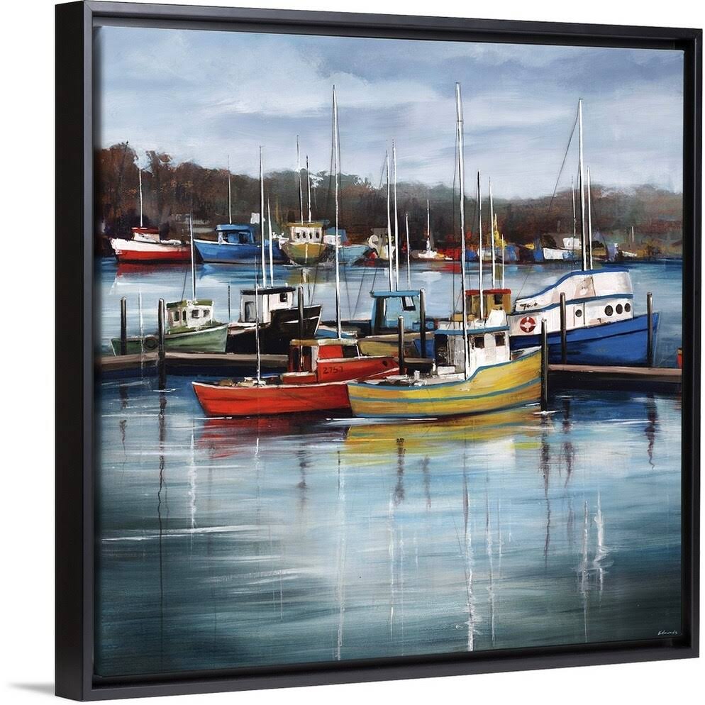 Black Float Frame Canvas Art W218739