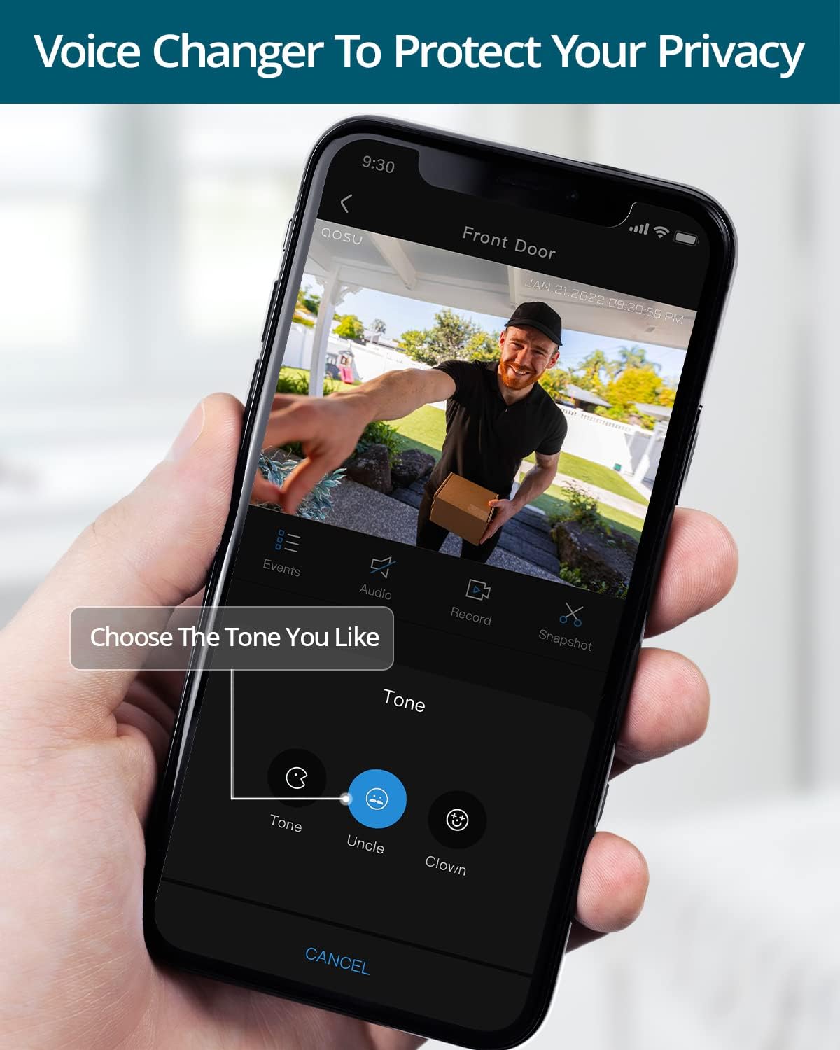2K Wireless Battery-Powered Video Doorbell with Human Detection Y1132