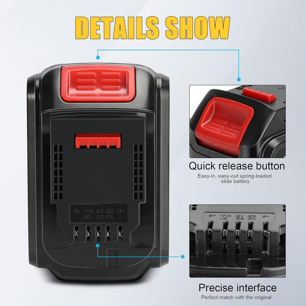 2-Pack 6.5Ah 20V Lithium ion Battery Pack B370475