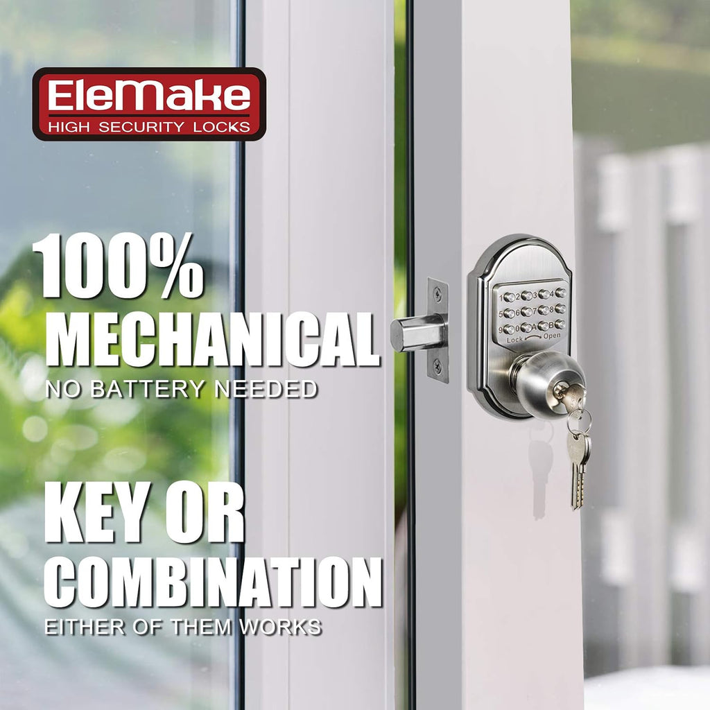 Mechanical Stainless Steel Digital Code Keypad Door Lock Deadbolt D929358