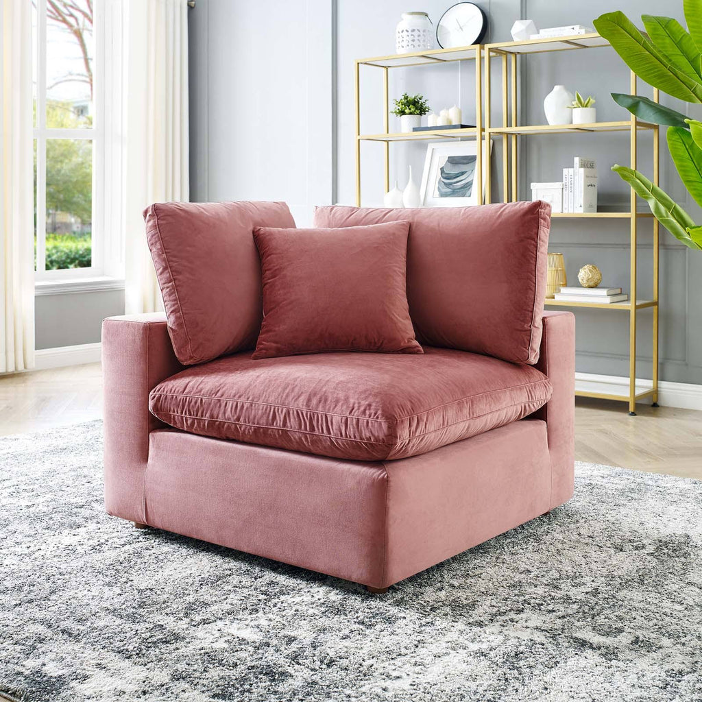 Green Performance Velvet Corner Chair O164