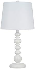 Glossy White Wood-Look Table Lamp X93801
