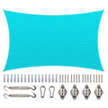 Turquoise Rectangle Sun Shade Sail with Rectangle Kit Y3036