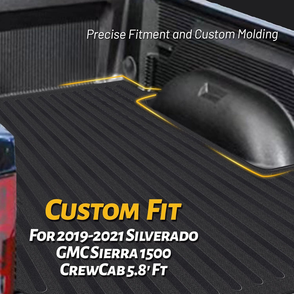 Heavy Duty Rubber Truck Bed Mat, Black L857503