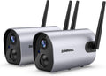 2PCS Rechargeable Battery Powered Wireless Outdoor Security Camera L34283