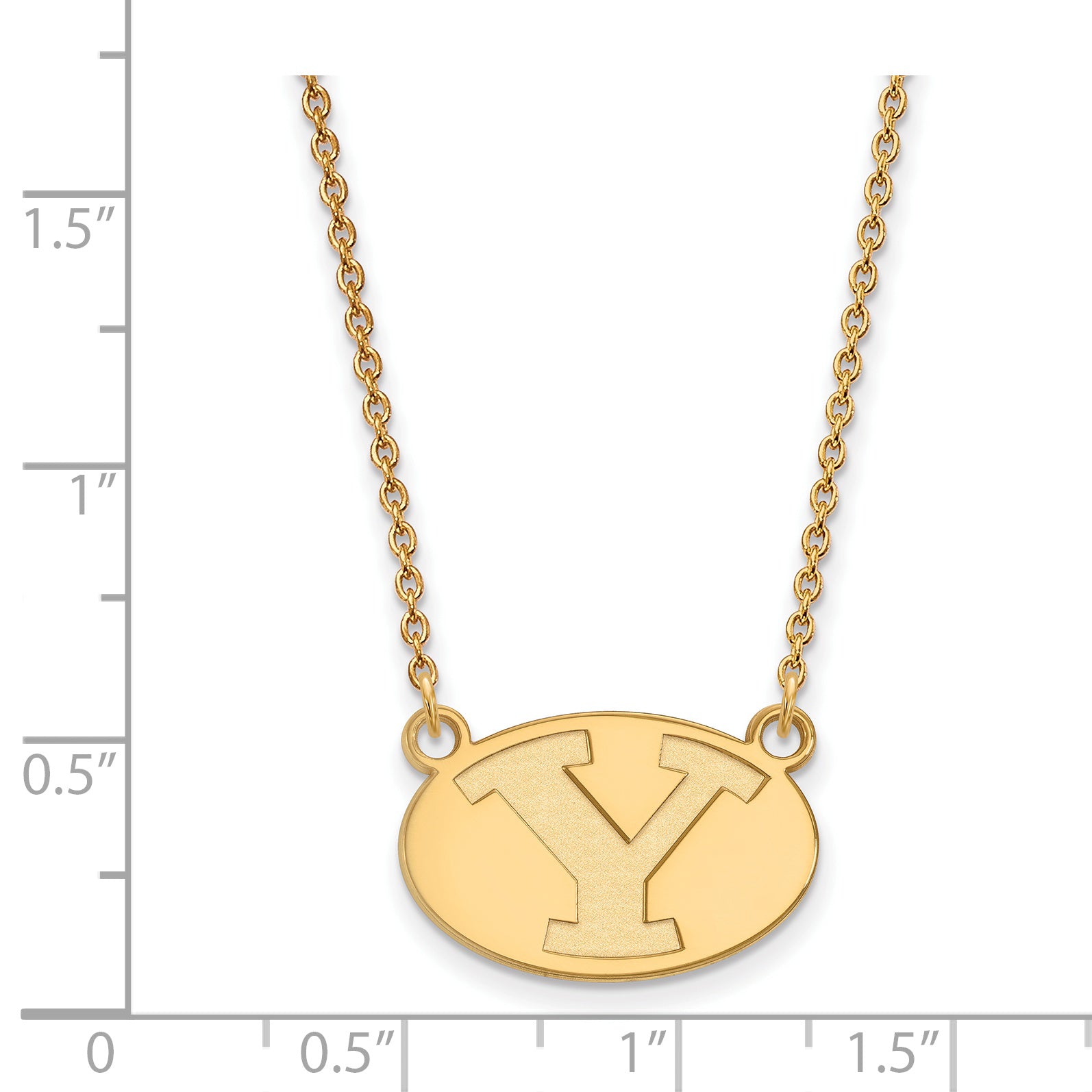 14k Yellow Gold Small Pendant Necklace I281