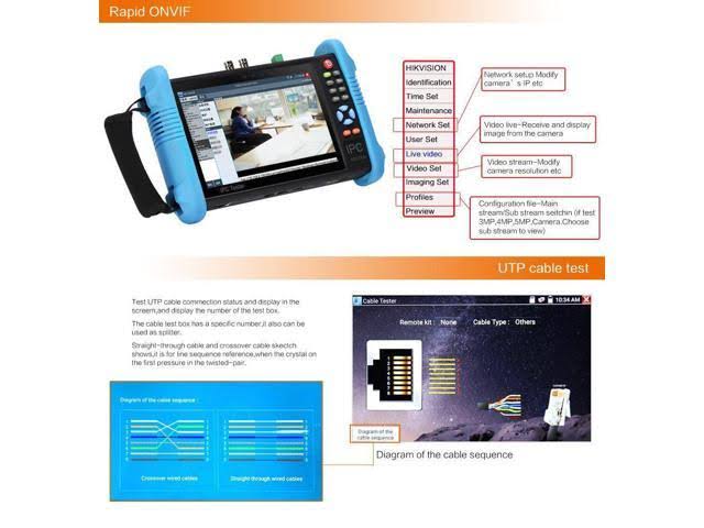 7 inch IPS Touch Screen IP Camera Tester CCTV CVBS Analog Tester with WiFi E2195