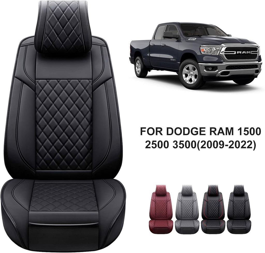 Grey Waterproof Leather Truck Seat Covers Full Set E858230