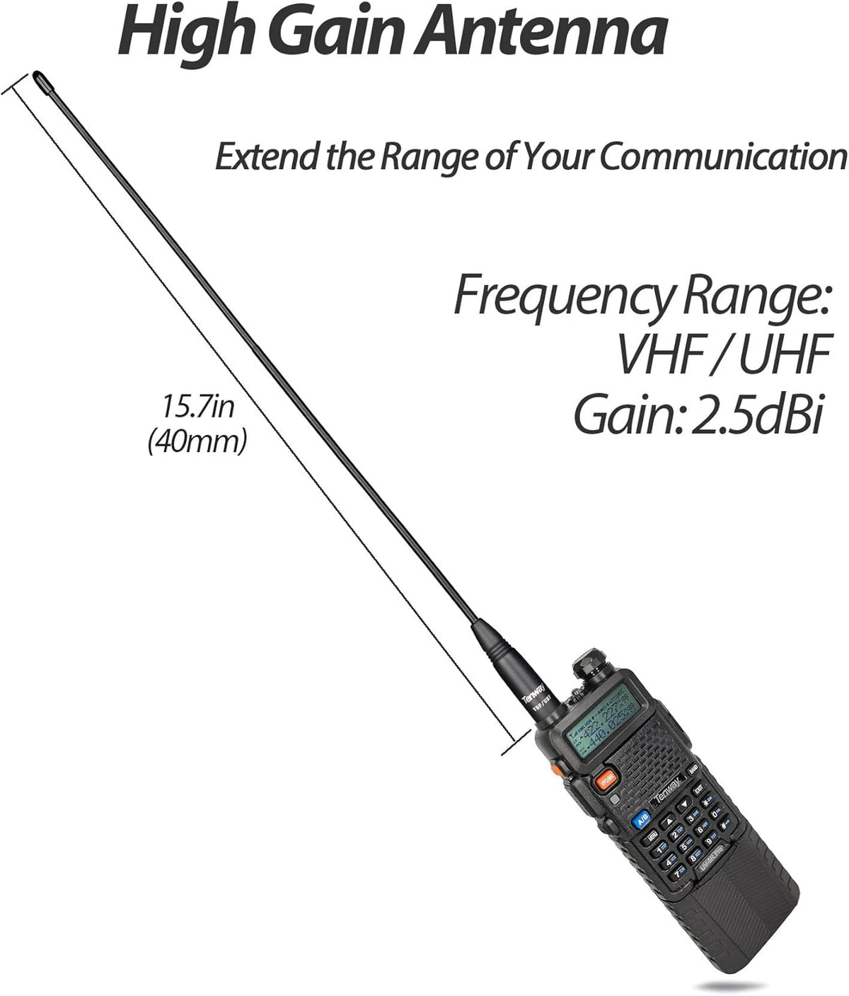 8W Dual Band Two Way Radio 2Pack with 3800mAh Battery N65785