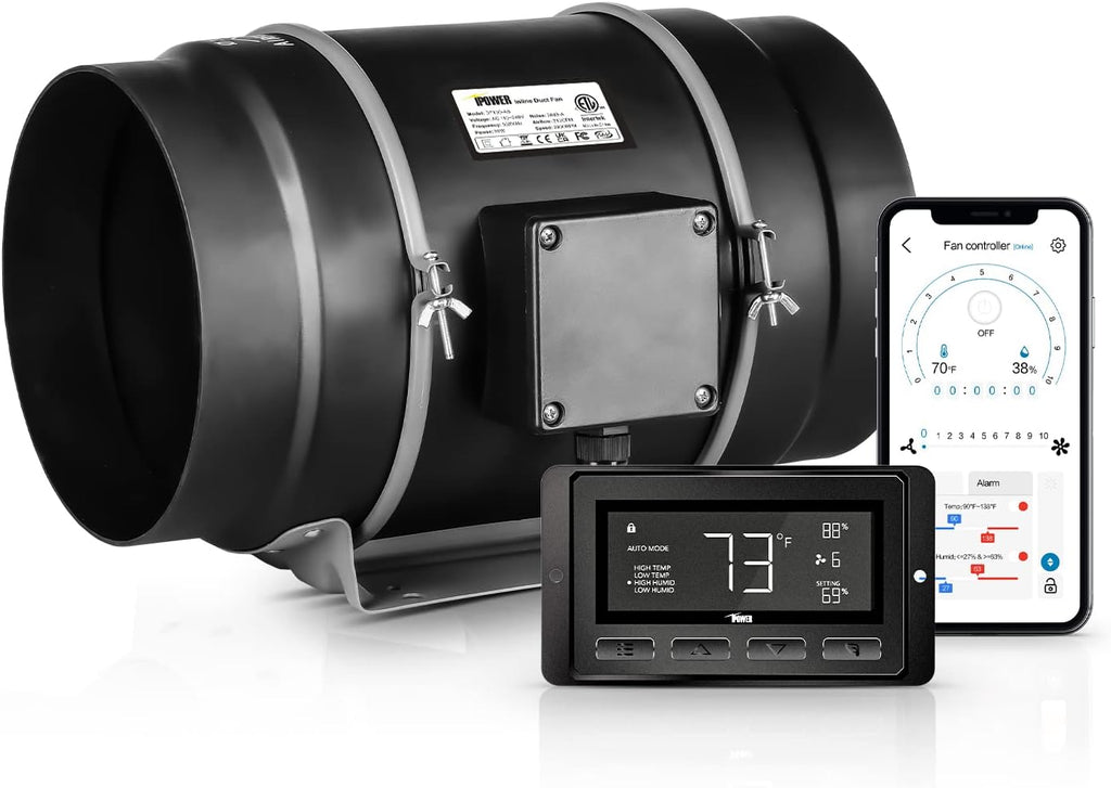 8 Inch Inline Duct Ventilation Fan with App Control R11225