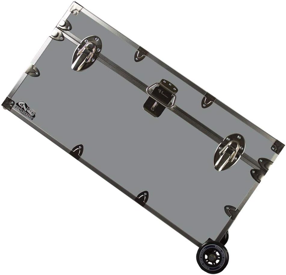 Large 32 x 18 x 16.5 Inches Lockable Footlocker with Wheels T932