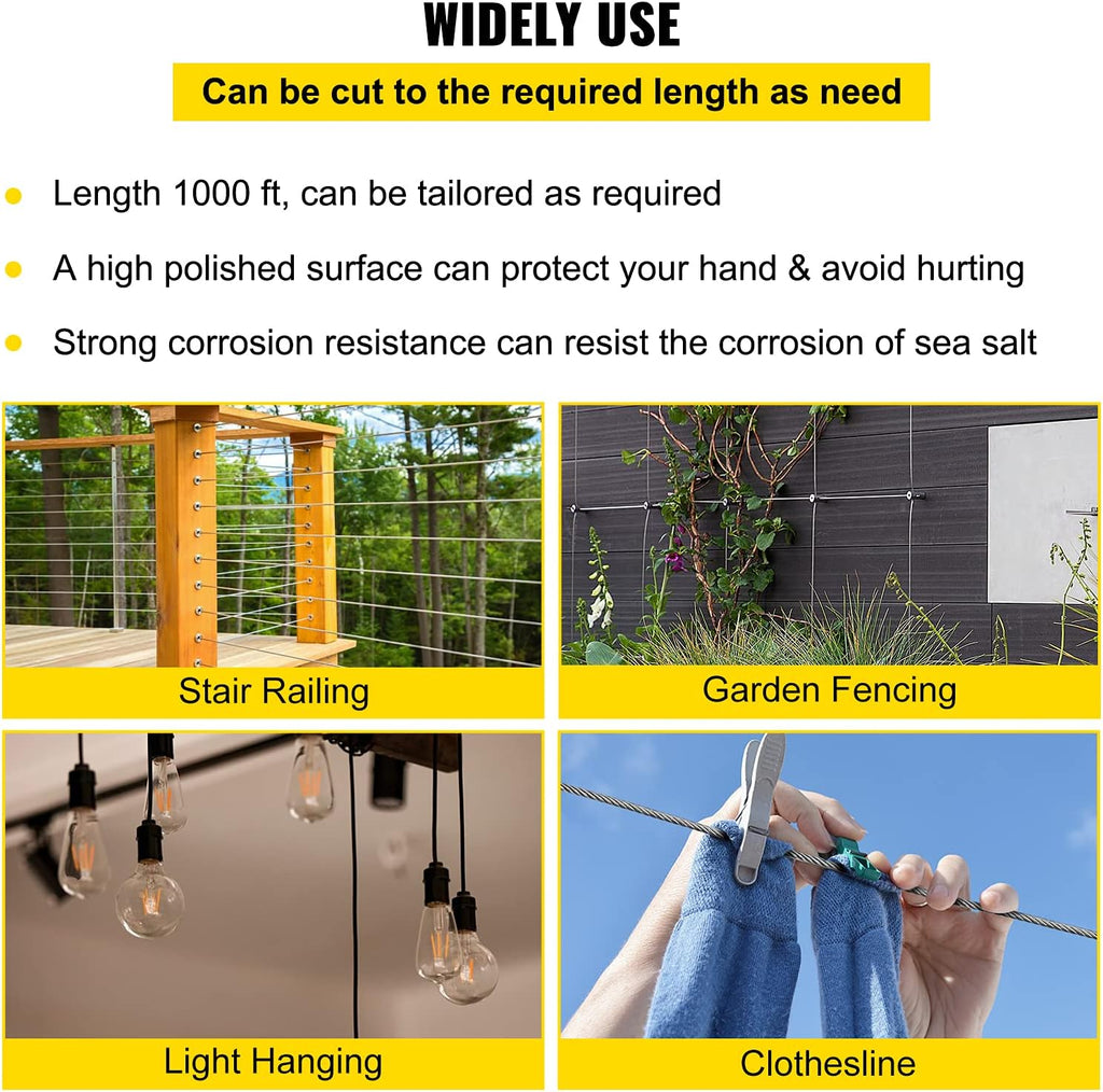 Stainless Steel 1/8 x 1000ft Braided Aircraft Cable C613003