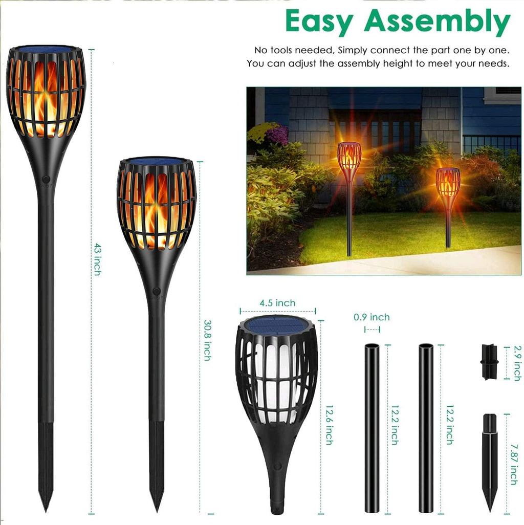 Solar Torch Lights with Flickering Flames P3001