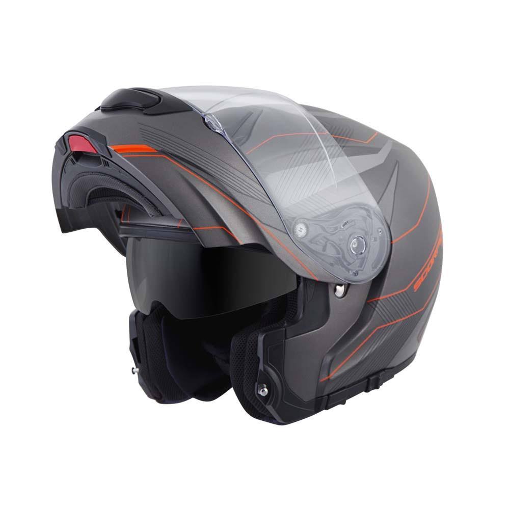 Modular Helmet Grey Orange Size Large B9400