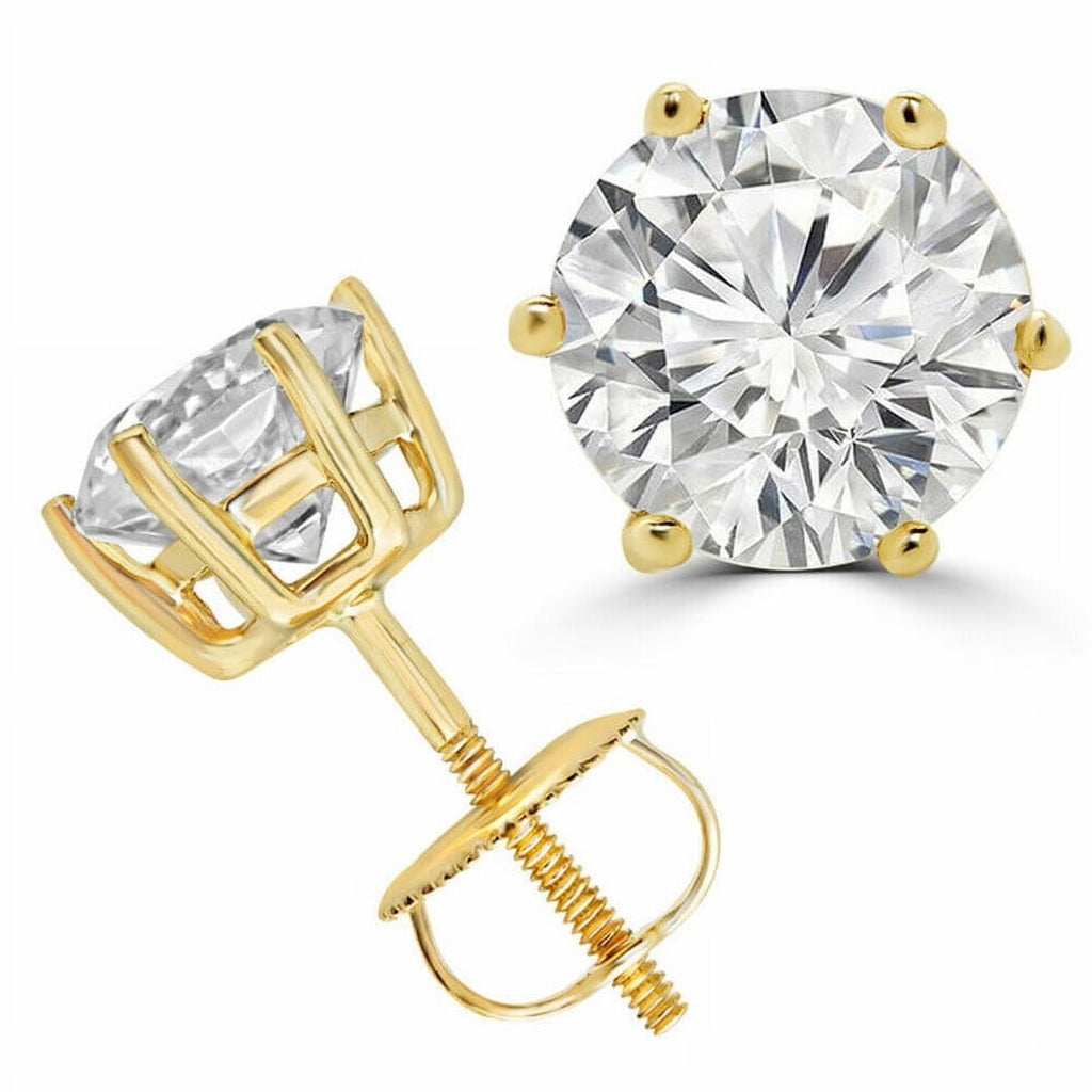 2 Carat Solitaire Moissanite Stud Earrings W8400