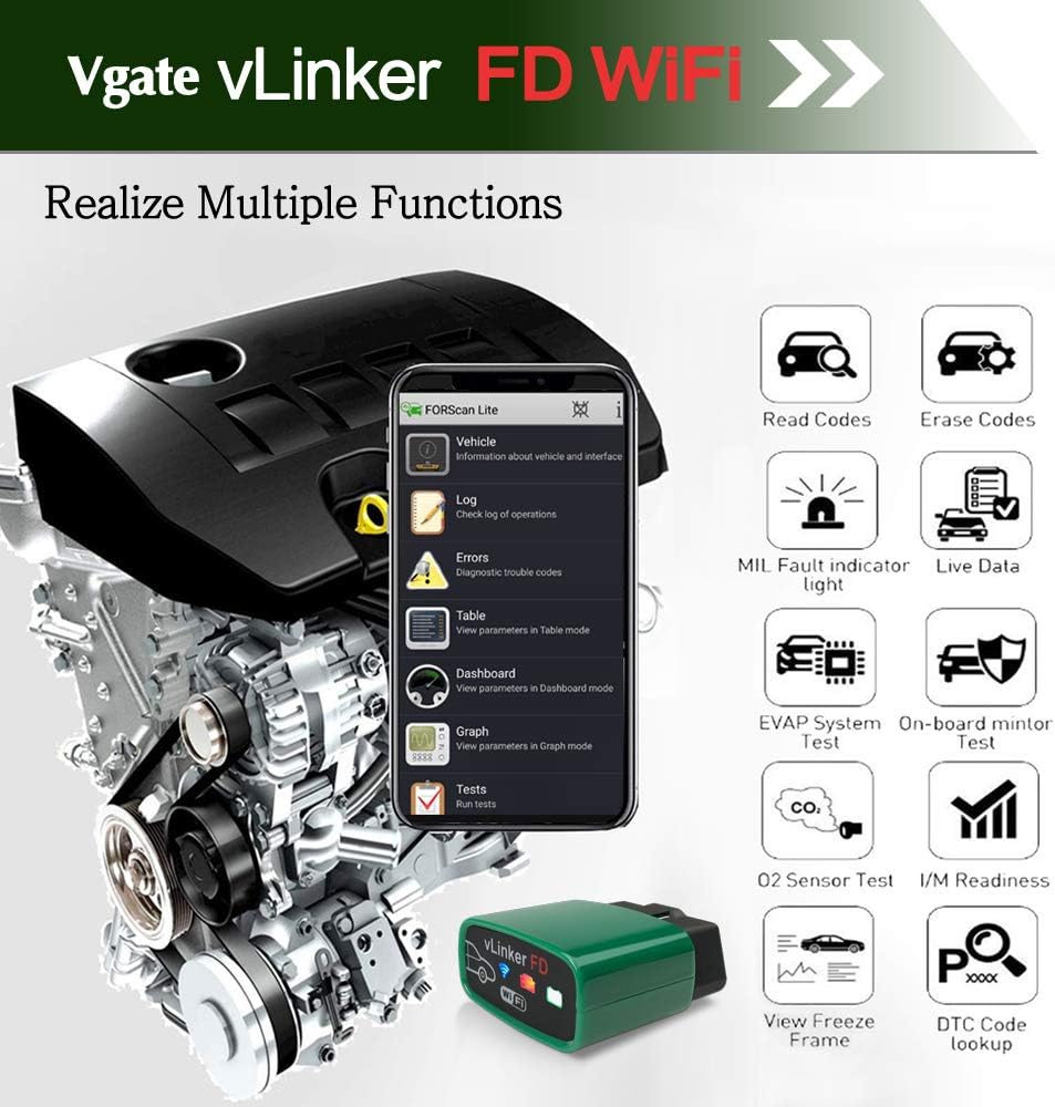 OBD2 WiFi Scan Tool, Diagnostic Code Reader, Pack of 2 S53800
