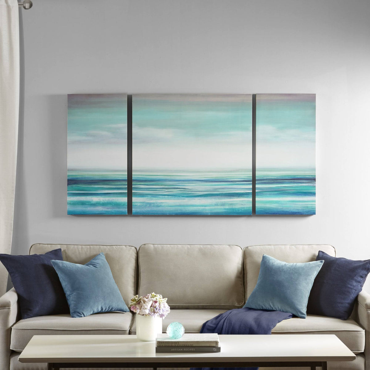 Teal Blue Gel Coat Canvas U5642