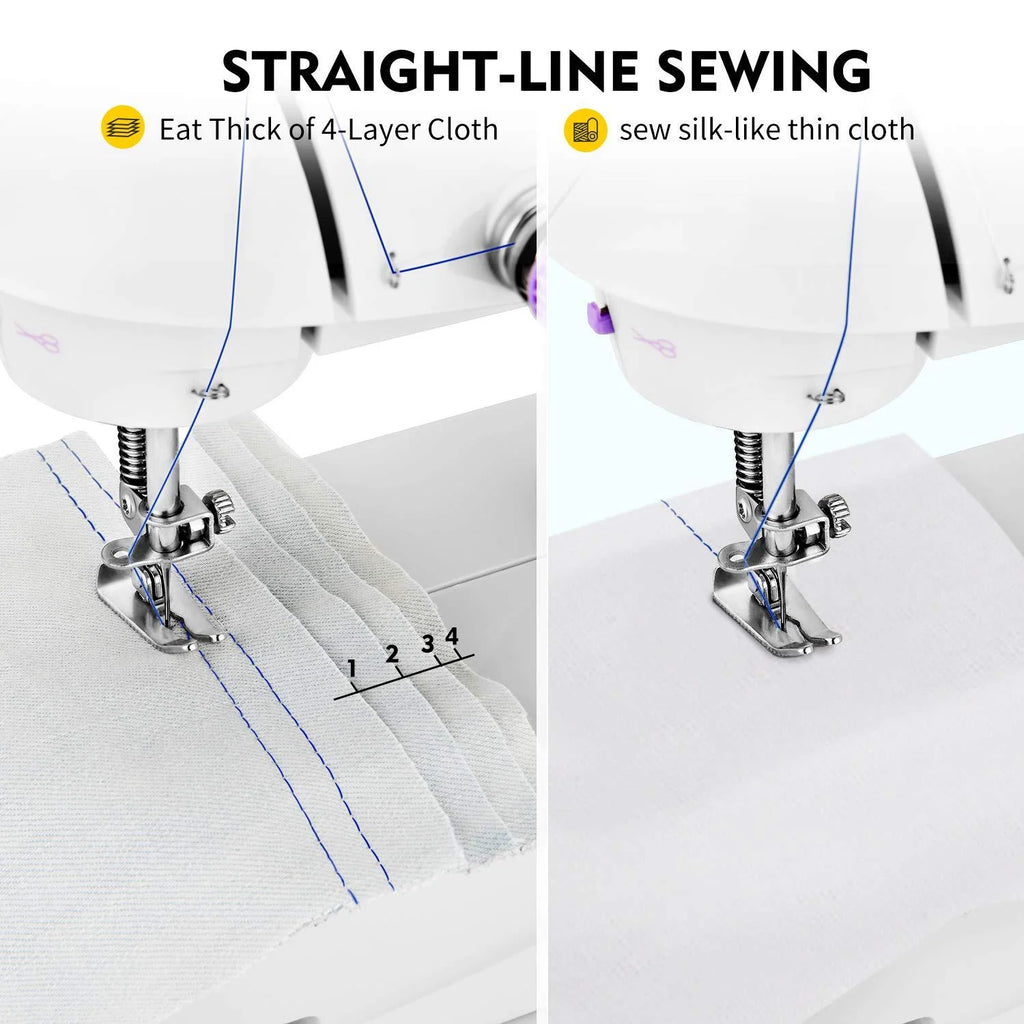 White Mini Sewing Machine with Extension Table W92624