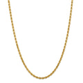 14kt Yellow Gold 4mm Diamond Cut Rope Chain with Lobster Clasp, 30 inch B832