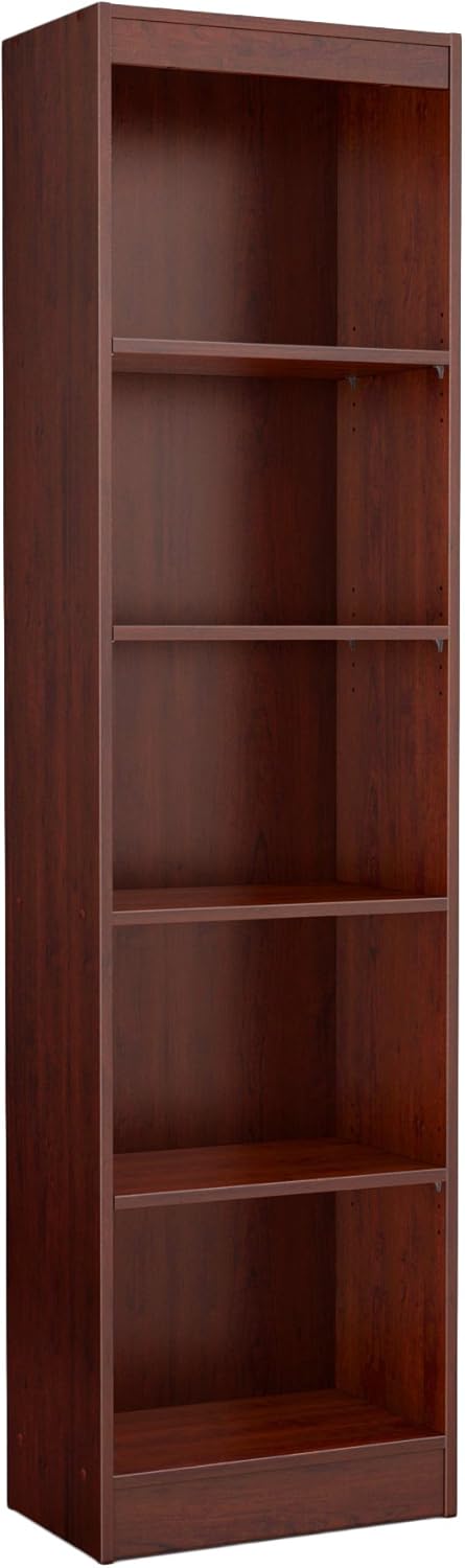 Pure White 5-Shelf Narrow Bookcase M338