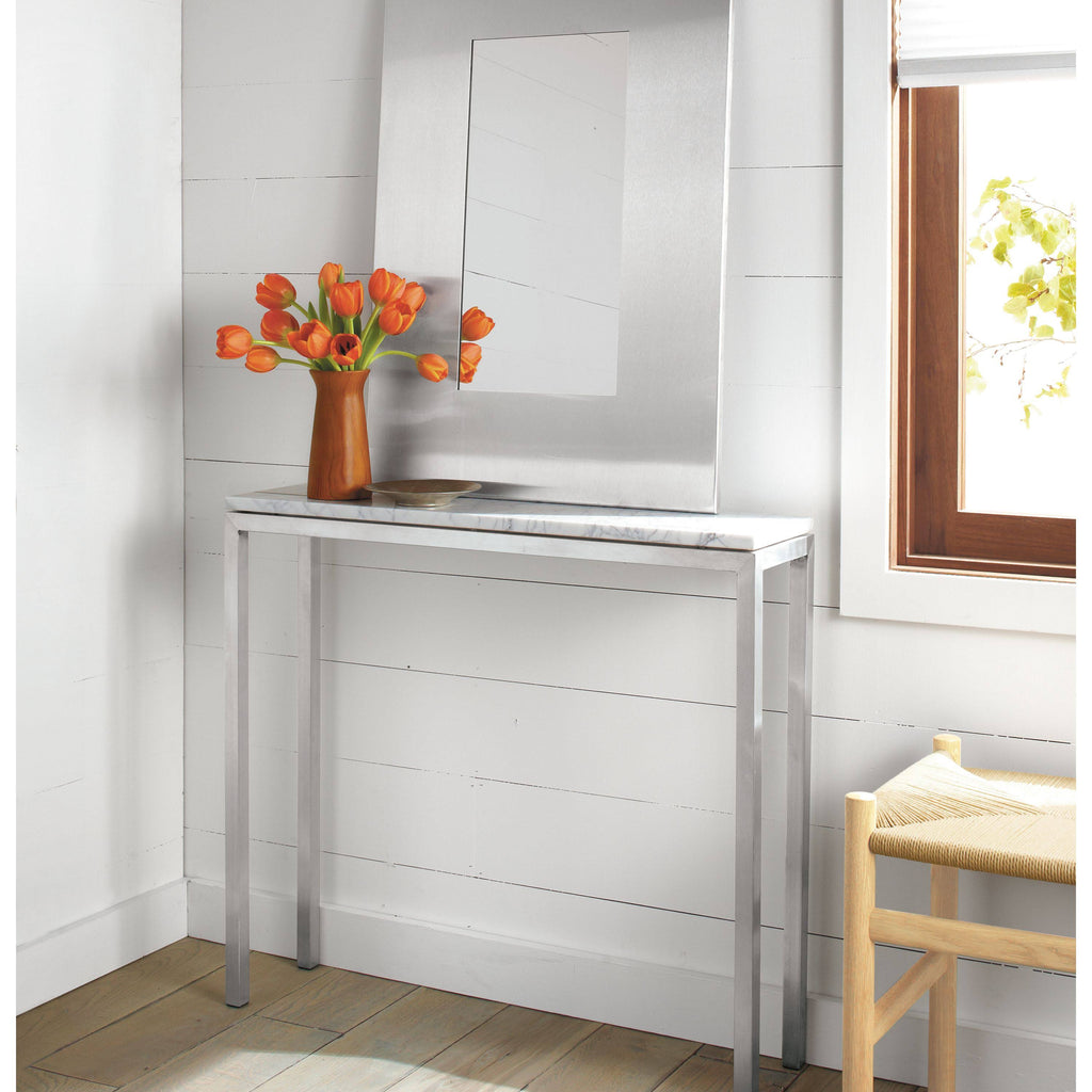 Walnut Console Table with Graphite Base G6396