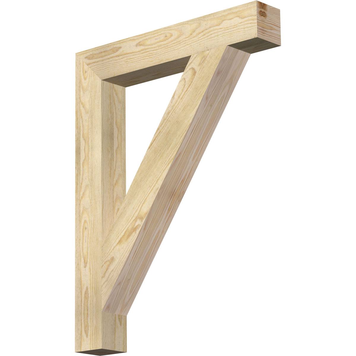 Traditional Block Rough Sawn Douglas Fir Bracket W832509