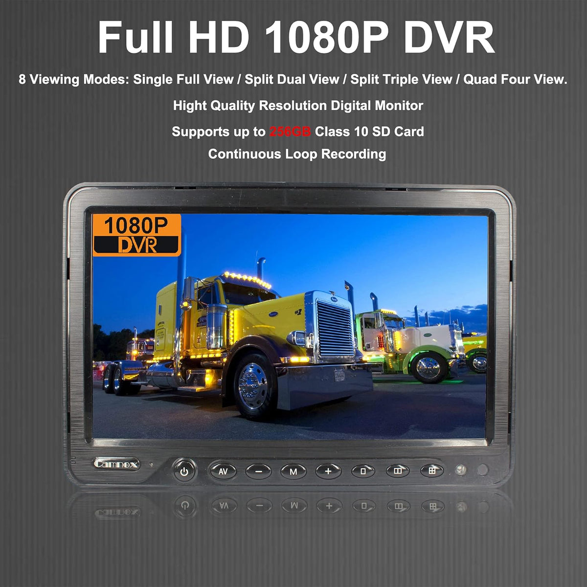 9 inch 1080P HD Backup Camera System with 4 Channel Input V909468