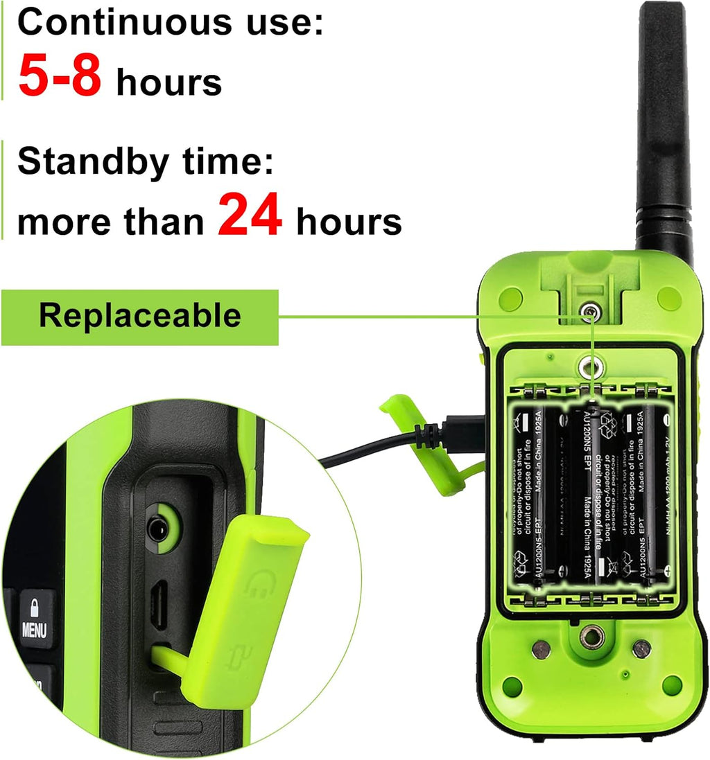 Waterproof 2 Way Radio, IP67 Floating, Rechargeable, 2 Pack Q9075