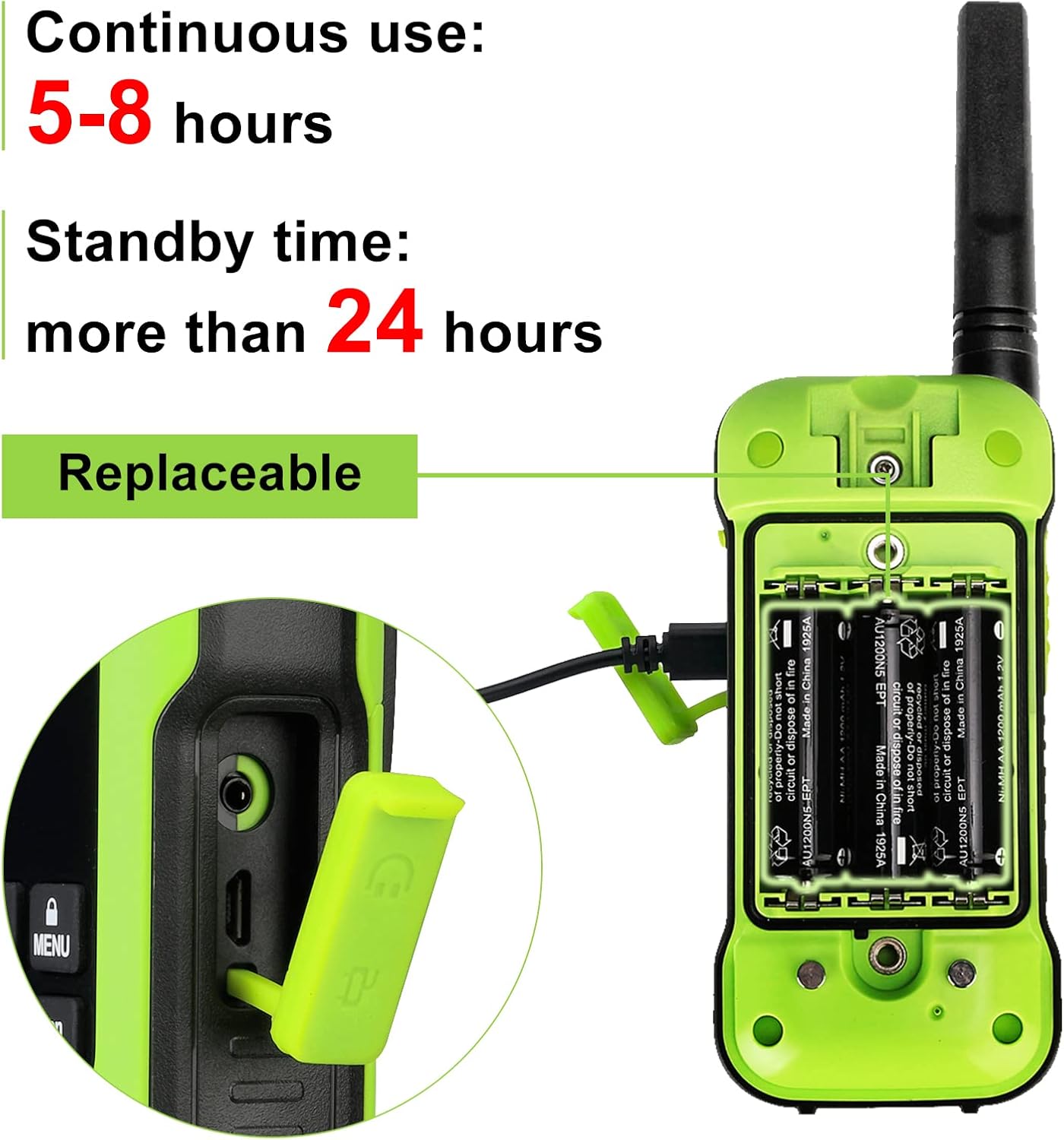 Waterproof 2 Way Radio, IP67 Floating, Rechargeable, 2 Pack Q9075